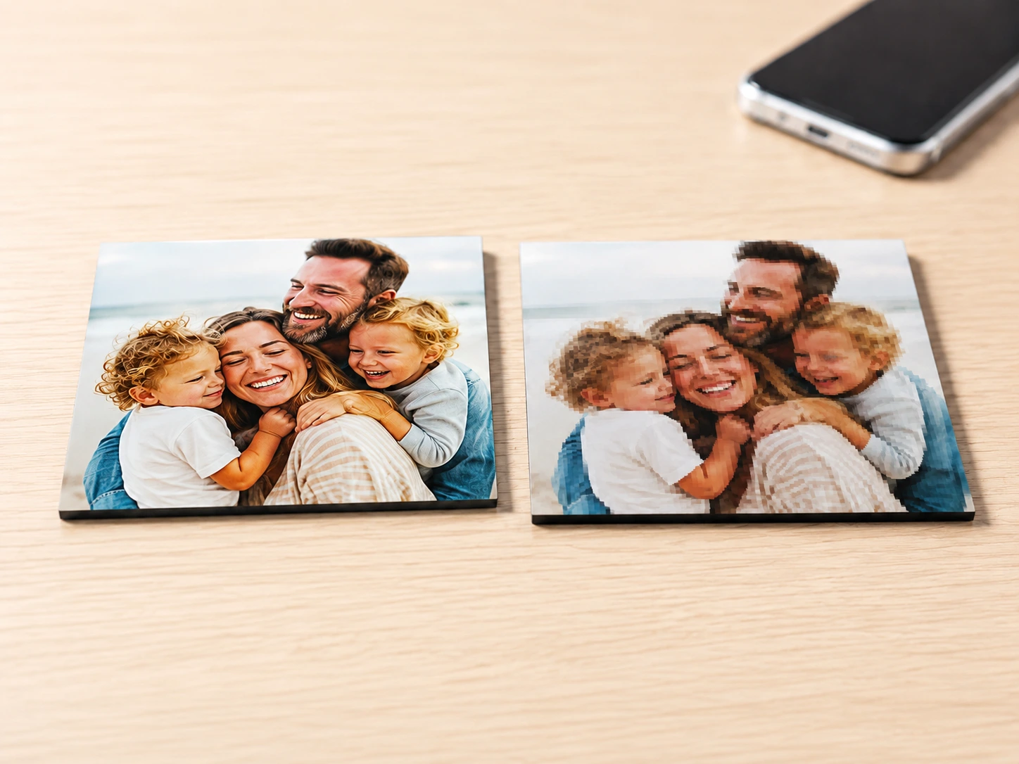 Magnet photo personnalisé Picomi — exemple de résolution d’impression